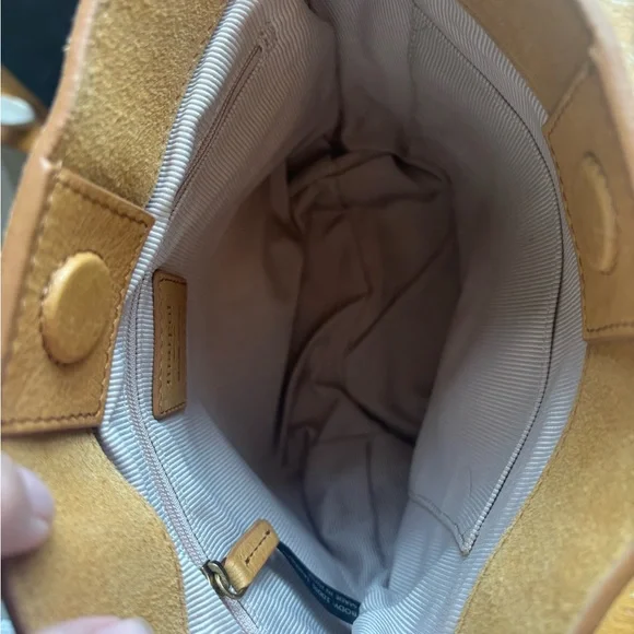 Margot New York Tan Suede Crossbody Bag - Picture 7 of 13